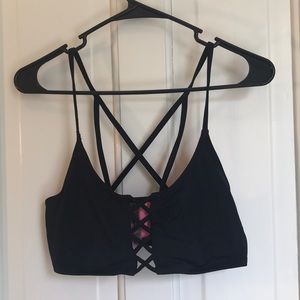 Victoria’s Secret Pink Strappy Swim Top Size L